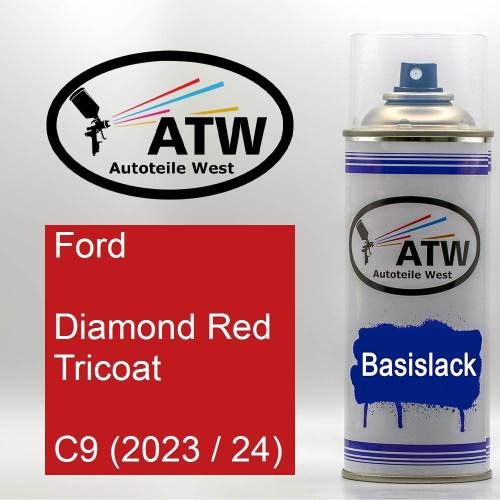 Ford, Diamond Red Tricoat, C9 (2023 / 24): 400ml Sprühdose, von ATW Autoteile West.